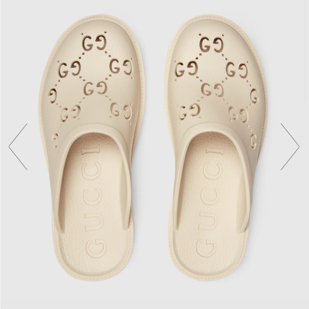 Gucci rubber slip on sandals